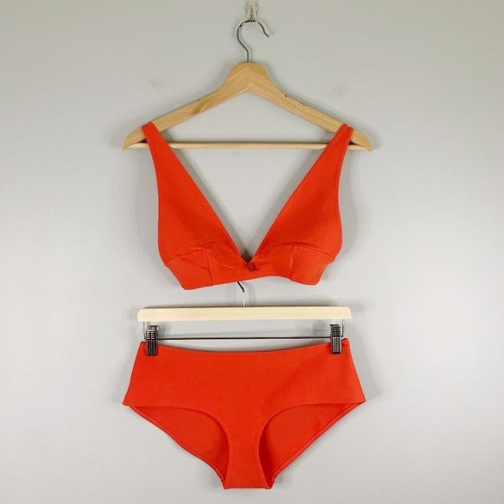 COS  Collection Of Style 2-Piece Bikini Swimsuit Swimwear Size 6 Coral Small S